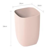 Cubo de basura de plástico para baño, papelera pequeña para oficina, papelera moderna para dormitorio, sala de estar, color rosa - details 12