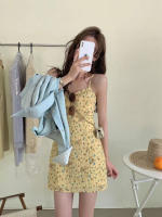 Vestido Mini Floral de Verano Tirantes, Cintura Ajustada, Estilo Coreano Moda para Mujeres - details 11