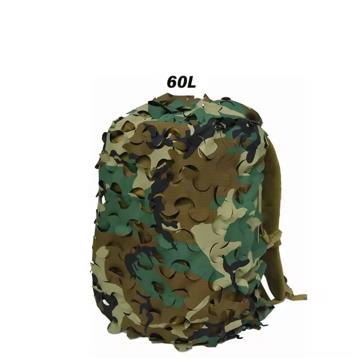Mochila de Red Camuflaje 3D Cubierta de Mochila de Caza con Corte Láser de 60L - 1