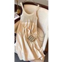 Jyccr Bohemian ral bordado corto sin mangas para mujer verano dulce crochet correa de espagueti vestido de vacaciones - details 19