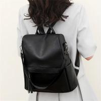 Mochila antirrobo de cuero para mujer, morral de viaje de alta calidad, Color sólido, A la moda, para adolescentes, 2024 - details 14