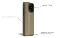 Para 12/13/14/15/16pro Max funda de teléfono de lujo simple aleación de aluminio-magnesio funda de teléfono elegante funda de teléfono de equipaje de negocios - details 2