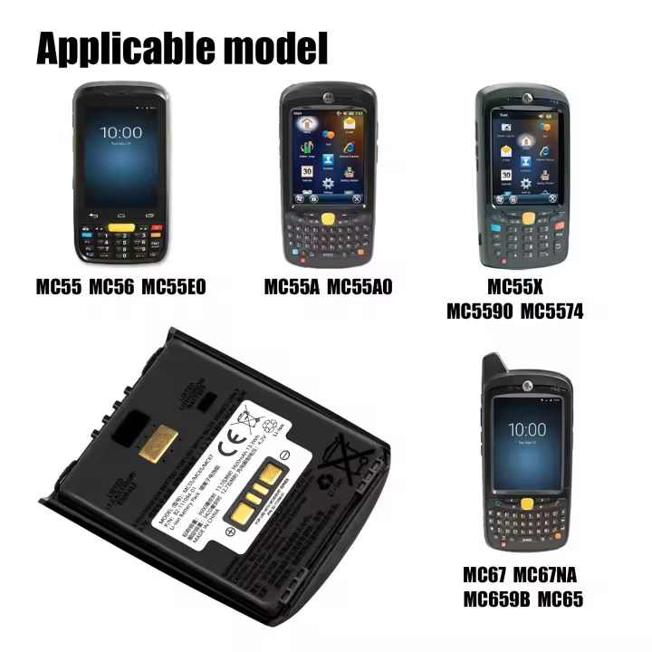 Batería de escáner de código de barras para Zebra MC55 MC55A0 MC55E0 MC65 MC67 MC659B MC5590 MC67NA MC55A MC56 MC5574 MC55X，82-111094-01 - 1