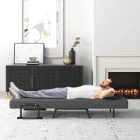 Sofá Cama Convertible Silla de Dormir Individual Tri-Fold con Respaldo Ajustable de 6 Posiciones, Cojín Desmontable y Asiento Tapizado Estructura Metálica Plegable (Azul) - details 17