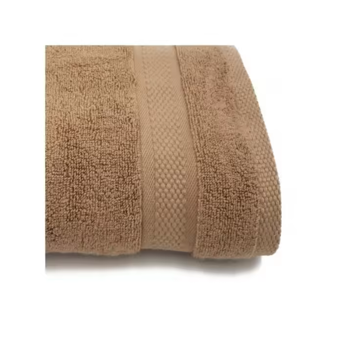 Toalla de baño de algodón premium Marrón Chocolate Suave, absorbente, tocador 550g - 1