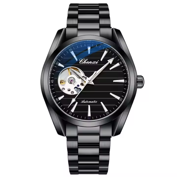 Hueco automático reloj mecánico hombre luminoso resistente al agua - 1