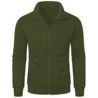 Chaqueta deportiva para hombre, informal, con cremallera, cuello levantado, abrigo con capucha, cárdigan, sólido - details 25