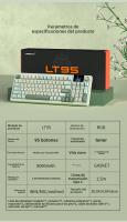 Langtu LT95 Teclado de Deportes Electrónicos Personalizable Modos de Juego, Inalámbrico, Bluetooth, Escritura de Oficina Intercambiable en Caliente - details 30