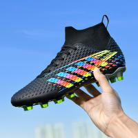 Botas de fútbol profesionales FG/TF para hombre, zapatos de fútbol para exteriores, tobillo alto, zapatos de fútbol de césped para niños, zapatos de entrenamiento - details 13