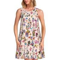 Vestido veraniego suelto personalizado H-Fine e Album S-Styles con estampado de bolsillo, vestido sin mangas para mujer para vacaciones en la playa - details 80