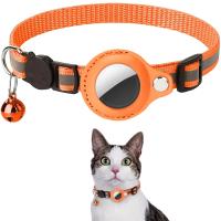 Collar para gato ajustable reflectante Breakaway con soporte para AirTag y campana – Collar de seguridad impermeable para gatitos/adultos - details 12
