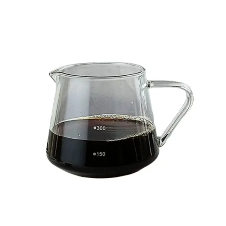 Servidor de café, juego de cafetera de vidrio, jarra de café transparente de 60 grados, filtro de café en forma de cono Simple, olla para verter sobre café - 1