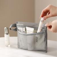 Bolsa de lavado de maquillaje de malla Simple, bolsa de artículos de tocador hueca impermeable, bolsa de almacenamiento ligera de secado rápido, viaje - details 5
