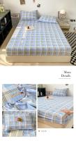 Plaid Style Fitted Sheet Skin-friendly Bed Cover Elastic Bedsheet for Girls Boys Room couvre lit Home Bed Linen(No Pillowcase) - details 18