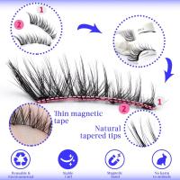 Pestañas de Ojos Magnéticas Reutilizables Sin Pegamento, Herramienta de Maquillaje para Extensiones de Pestañas Falso - details 2