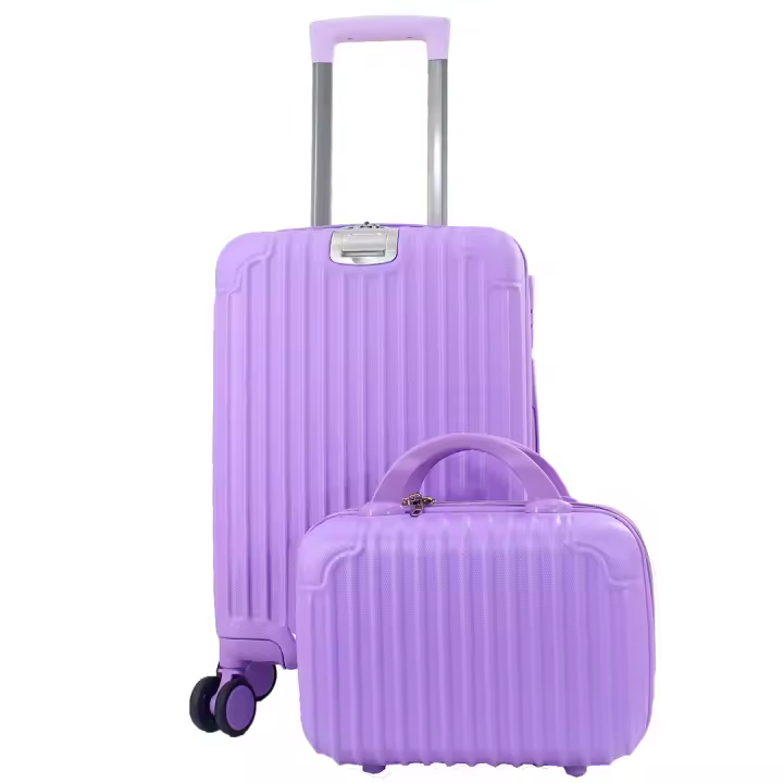 Maleta de avión de mano, equipaje de viaje, carrito de cabina ABS rígido, 4 ruedas con bolsa de aseo rígida juego 332151 cm - 1