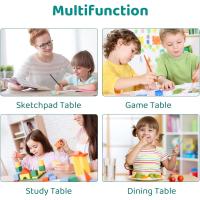 Mesa de Niños Ajustable en Altura Juego de Sillas de 4 Ideal para Jardín de Infantes y Habitación - details 7