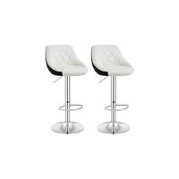 1x Taburetes de Bar con Respaldo, Marco de Madera Maciza Imitación de Cuero, para Cocina, Bar Sillas de Bar Taburetes Alto Cocina Sillas Altas Blanco BH45ws-1 - details 12
