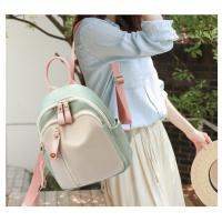 Bolso Mochila De Tela Oxford 2025 Nueva Mochila Escolar De Color De Contraste De Gran Capacidad A La Moda Para Mujer - details 5