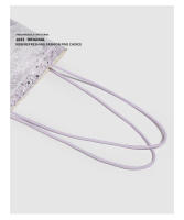 Bolso de lentejuelas de terciopelo morado, bolso de lona con encaje, nuevo bolso de mano de alta gama para viajeros, bolso de hombro de gran capacidad. - details 12