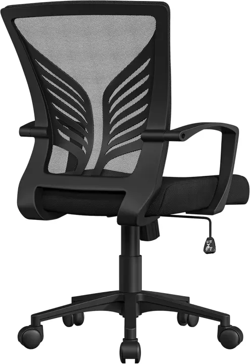 Silla de Oficina con Función de Inclinación Diseño de Mariposa Soporte Lumbar Máximo Peso 136kg - 1
