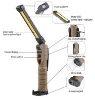 Linterna de Pila Recargable LED Portátil Luz de Trabajo Fuerte con Imán - details 9