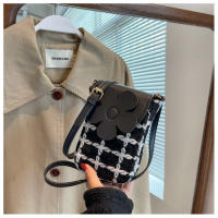 Bolso pequeño de estilo coreano con diseño de nicho para mujer, nuevo bolso para teléfono a cuadros a la moda, bolso cruzado de lana de verano, pequeño bolso cuadrado - details 19
