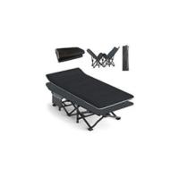 Cama plegable de camping, cama para invitados hasta 200 kg, con bolsillo lateral, tumbona portátil para exterior, jardín, viajes e interior - details 15