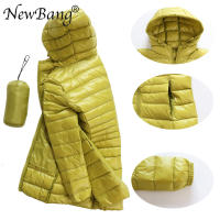 Chaqueta de plumón ultraligera para mujer, abrigo largo con capucha, talla grande 7XL 8XL, para invierno - details 5