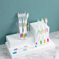 Cepillo de dientes de carbón de bambú ambiental Personal para la salud Oral, cepillo de dientes con mango de madera de cerdas suaves medianas de bajo carbono, 10 piezas - details 4