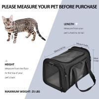 Bolsa transportadora para perros, mochila lateral suave, transportadores para mascotas y gatos, bolsas de viaje para perros, transporte aprobado por aerolínea para perros pequeños y gatos salientes - details 2