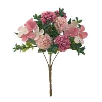 Flores artificiales de 27CM, decoración de mesa de hortensias, 8 cabezas, ramo de hortensias artificiales, regalos DIY, flores falsas, decoración para el hogar y la boda - details 3