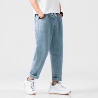 Jeans Casuales para Hombres en Primavera-Otoño Cintura Elástica, Pantalones de Denim de Trabajo Azules Estilo Hip Hop Joggers Streetwears - details 9