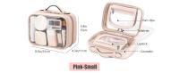 Bolsa de cosméticos transparente de 2 capas, paquete grande impermeable, bolsas de maquillaje transparentes de viaje multifuncionales, bolso de mano - details 10