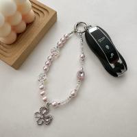 Abalorio para teléfono, cordón plateado galvanizado, luz de lujo, antipérdida, lazo de amor, colgante para teléfono, cordón para teléfono móvil con cuentas Ins - details 3