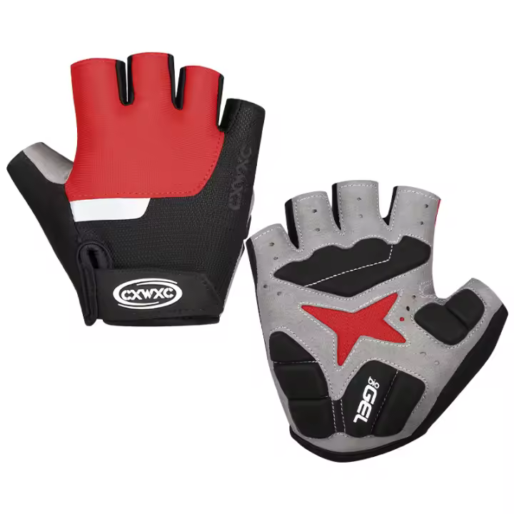 Guantes cortos antideslizantes para bicicleta, manoplas de Gel sin dedos con tira reflectante, deportes de verano, ciclismo - 1