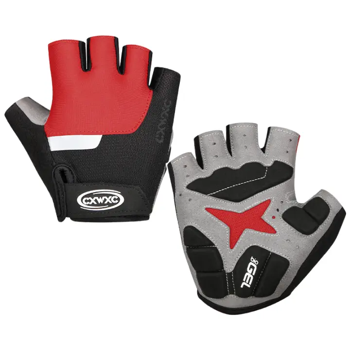 Guantes cortos antideslizantes para bicicleta, manoplas de Gel sin dedos con tira reflectante, deportes de verano, ciclismo - 1