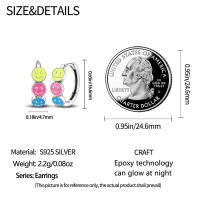 Aretes Redondos de Plata 925 Estilo Elegante para Mujeres con Piedra Principal de Zirconio y Diseño de Encanto Brillante Color en Oro - details 41
