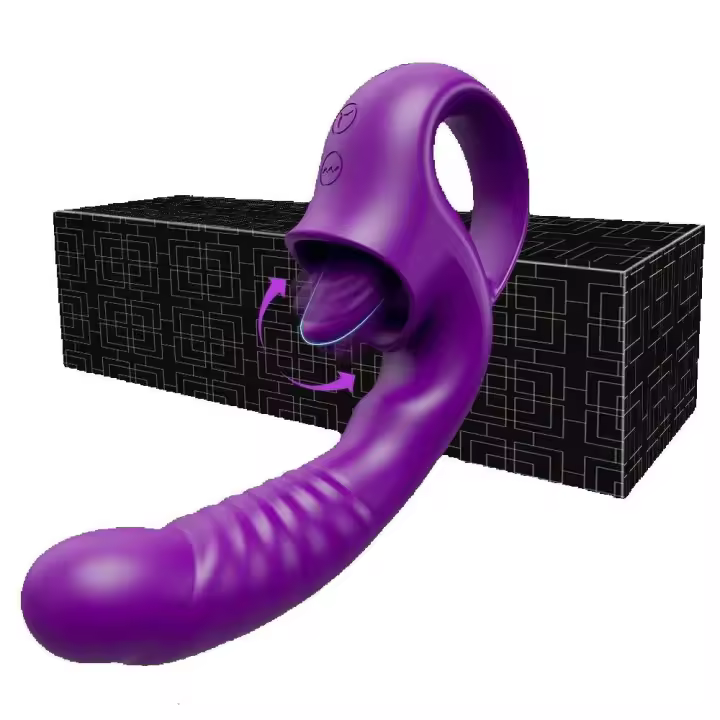 Vibrador de Lengua G Spot 20 Modos de Estimulación para Mujeres Swing de Pezón Clítoris Dildo - 1