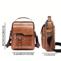 Bolso Cruzado de Cuero PU para Hombres Tamaño 9.7