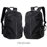 Moqueta Ligera de 20L Mejorada para Hombres y Mujeres con Compartimento para Portátil y Puerto de Carga USB - Correas Ajustables, Poliéster para Viajes, Trabajo, Escuela, Negocios - Carbón, Bolso de Transporte |   Diseño minimalista |   Textura Suave, Moc - details 3