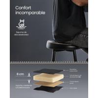 Juego de 2 Taburetes de Bar Taburetes de Cocina, Taburetes de Desayuno, Cuero Sintético con Costuras 76,2 cm de Alto, Silla Comedor, Fácil Montaje, Negro - details 7