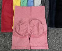 Pantalones cortos deportivos de cintura alta para mujer, mallas Push Up de nailon suave para Fitness, correr, entrenamiento, gimnasio - details 3
