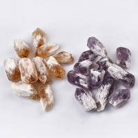 Combo de citrino de amatista Natural, trozos de puntos de cristal, cristales curativos, paisajismo, decoración de pecera Feng Shui, 100g - details 0