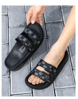 Nuevas zapatillas con amortiguación de aire de fondo grueso de gran tamaño, zapatillas de una palabra para sandalias al aire libre de verano para hombres y dos zapatillas para la playa - details 8