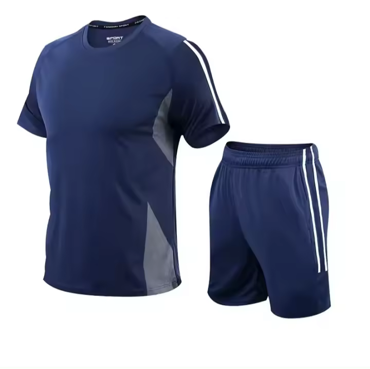 Traje de manga corta de secado rápido para hombre, ropa de fitness deportiva para correr al aire libre, LT316 - 1