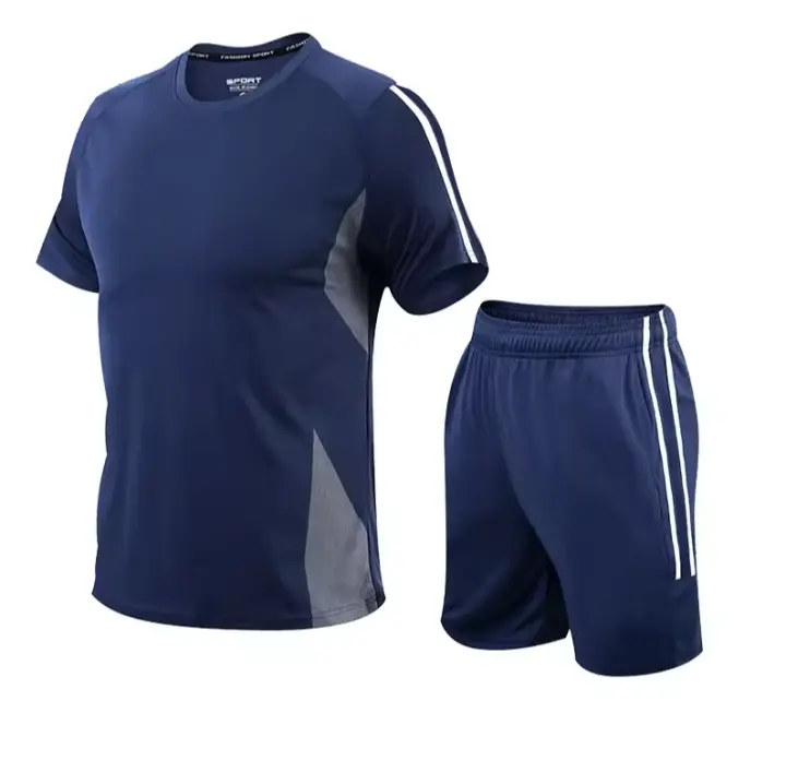 Traje de manga corta de secado rápido para hombre, ropa de fitness deportiva para correr al aire libre, LT316 - 1