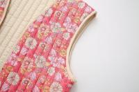 BUNO-Chaleco con estampado Floral para mujer, abrigo Vintage Retro clásico sin mangas, cárdigan frontal abierto, chaleco Reversible, prendas de vestir de otoño, ropa de calle - details 5