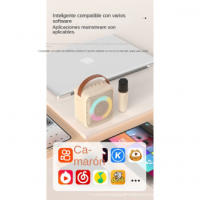 Máquina de Karaoke Portátil para Niños y Adultos, con Luces LED y Efectos de Sonido Variables, Regalo de Cumpleaños Familiar - details 10