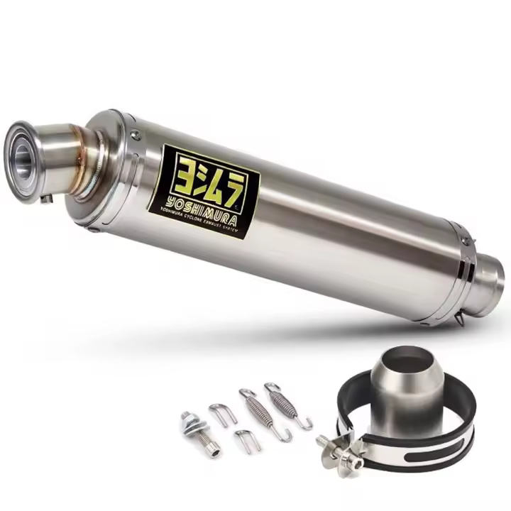 Tubo de escape modificado para motocicleta GM Yoshimura GP, silenciador de calle bomba, sección trasera de fibra de carbono NINJA250/R3/R6 - 1